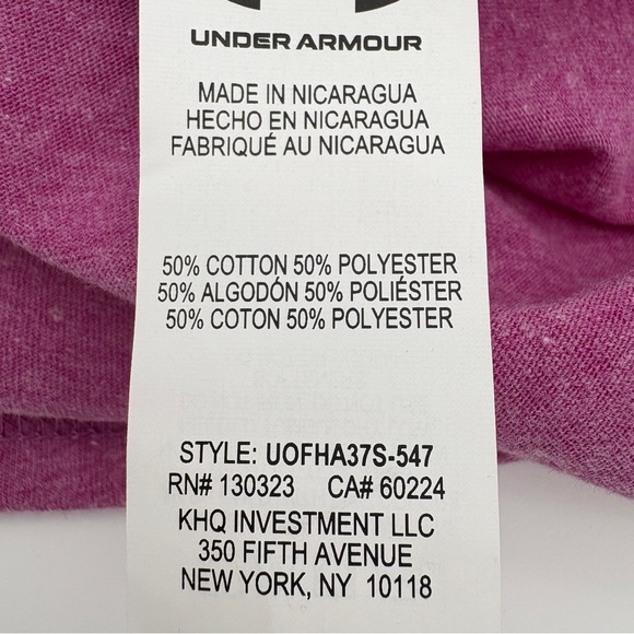 NWT Girls Under Armour Size YXL Optic Purple Longsleeve Regular FitTee Shirt Top - Picture 5 of 6